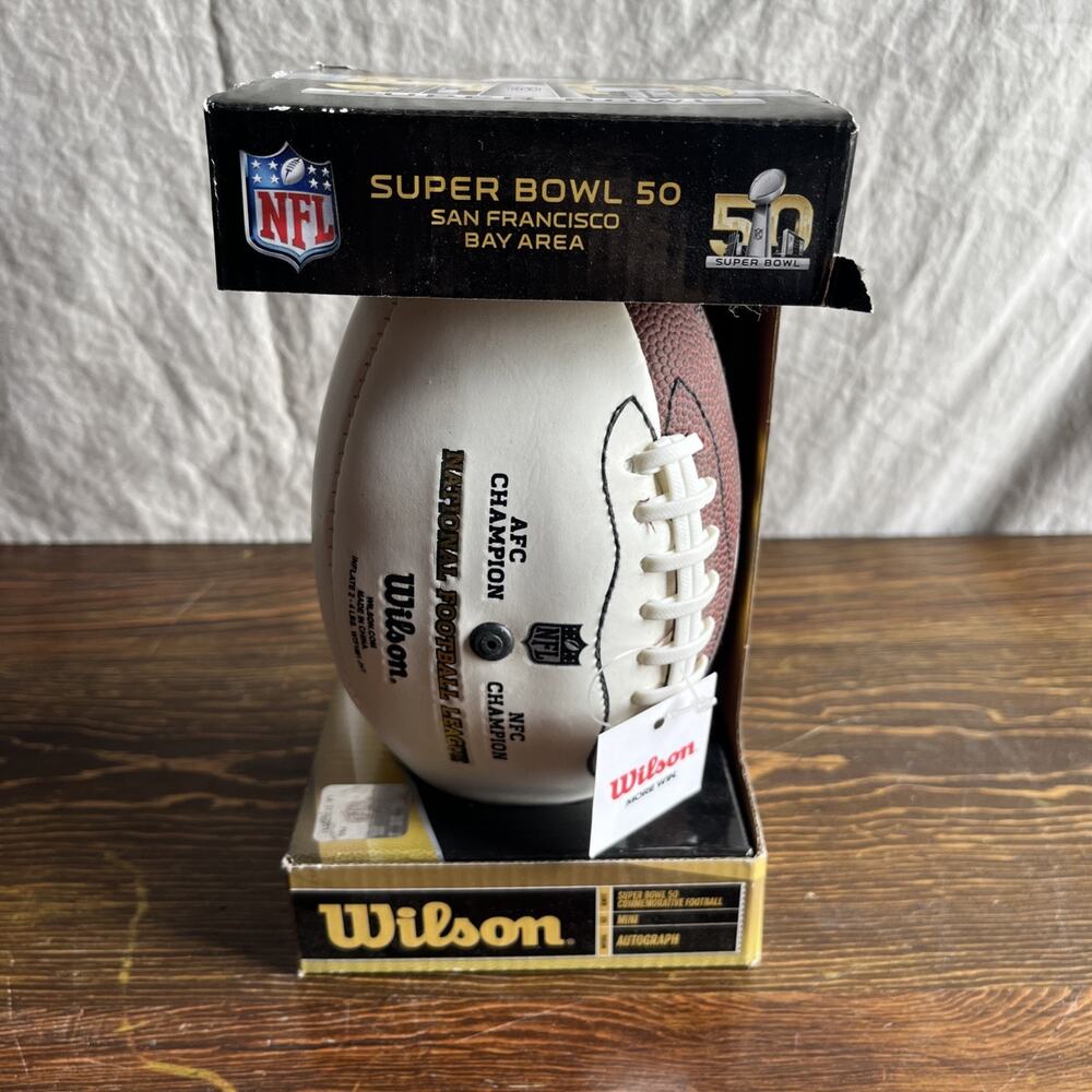 New Super Bowl 50 Wilson Mini Size Football In The Packaging Official Ball NFL